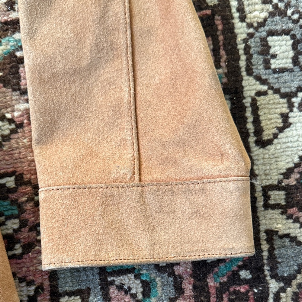 Vintage Bernardo by Nordstrom Suede Camel Tan Leather Jacket - Picture 3 of 10